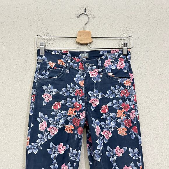 CITIZENS OF HUMANITY Mandy Jeans Floral High Rise Retro Slim Roll Up - Picture 3 of 16